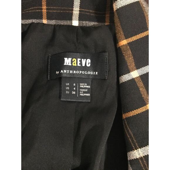 Anthropologie Maeve Oversized Plaid Equestrian Blazer - Size 4 - Picture 6 of 11